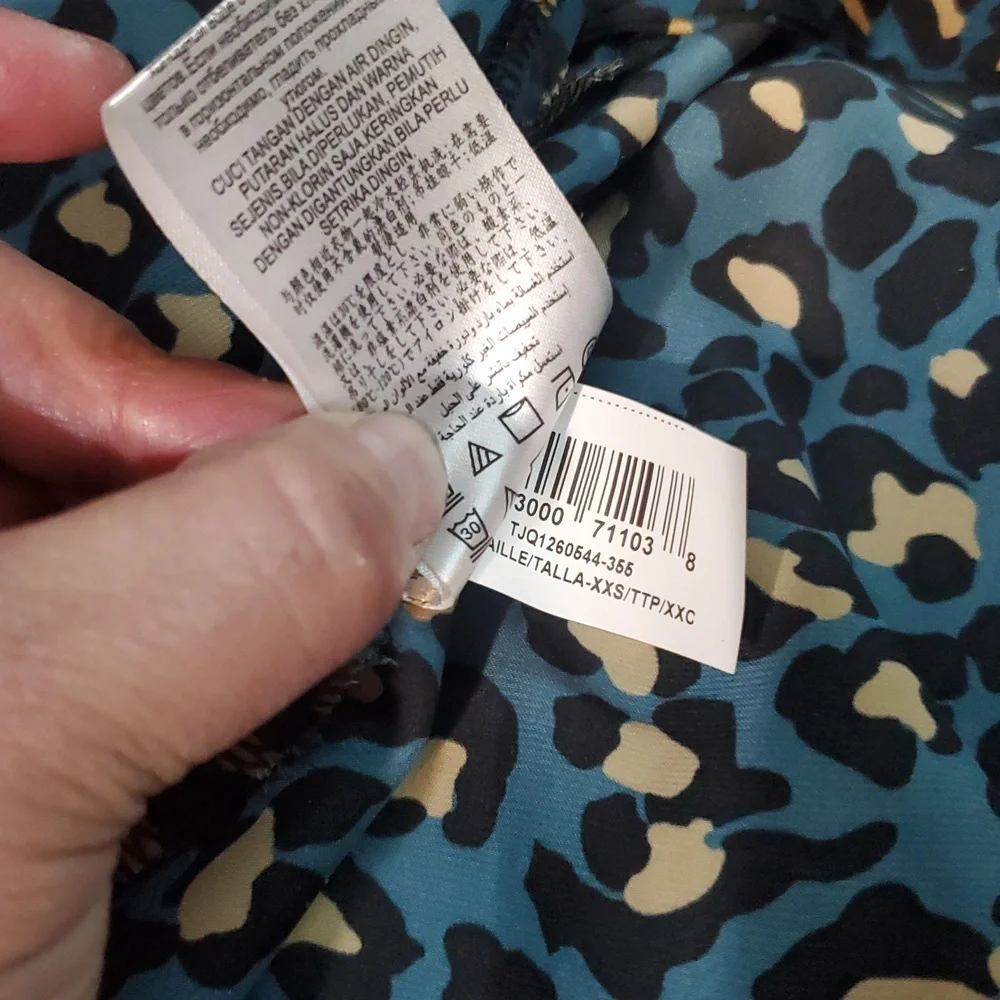 BCBGeneration Stylish Women's Wrap Top - Blue and Gold SZ XXS - Picture 7 of 7